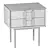 Beige Noyeto Bedside Table with Drawers 3D model small image 3