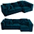 Modern Comfort: Baxter Budapest Sofa 3D model small image 1