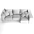 Modern Comfort: Baxter Budapest Sofa 3D model small image 3