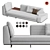 Modern Minotti Roger Sofa Set 3D model small image 1