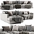 Flexform Magnum Chaise Longue: Stylish Comfort for Your Space 3D model small image 1