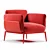 AMURA Brooklyn - Stylish Armchair with Armrests 3D model small image 1