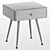 Sleek Bedside Table with Drawer - Topim 3D model small image 3