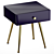 Sleek Bedside Table with Drawer - Topim 3D model small image 4