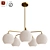 Milk Glass Sculptural Chandelier 3D model small image 1