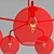 Milk Glass Sculptural Chandelier 3D model small image 2