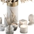 Elegant Gold and White Decor Set 3D model small image 2