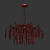 Elegant Willow Chandelier: Timeless Illumination 3D model small image 2