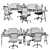 Ergonomic Office Chair Set 3D model small image 4