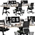 Ergonomic Office Chair Set 3D model small image 6