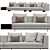 Contemporary Minotti Roger Sofa 3D model small image 5