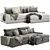 Cozy Reversible Chaise Sofa 3D model small image 1
