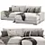 Cozy Reversible Chaise Sofa 3D model small image 2