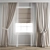 Elegant Polygonal Curtain 3D model small image 1