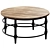 Reclaimed Wood Round Coffee Table 3D model small image 1