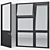 Sleek Aluminum Door: Modern Design 3D model small image 3