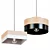 Modern Wood Pendant Lights 3D model small image 1