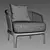 Italian Elegance: Lungotevere Armchair 3D model small image 4