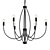 Modern Corey Chandelier: Sleek Design, V-Ray Render 3D model small image 1