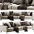 Modern Meridiani Louis Up Sofa 3D model small image 1
