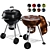 Master-Touch Charcoal Grill 3D model small image 1