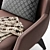 Elegant BELT Fabric Armchair 3D model small image 6