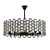 Stunning Crystal Black Chandelier 3D model small image 1