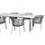 Stylish Emma Cross Chair & Terrace Table 3D model small image 3
