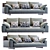 Elegant Kobe Sofa: Coco Republic Edition 3D model small image 1