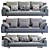 Elegant Kobe Sofa: Coco Republic Edition 3D model small image 3