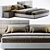 Elegant Minotti Lawrence Bed 3D model small image 1