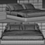 Elegant Minotti Lawrence Bed 3D model small image 3