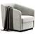 Leblon Armchair: Stylish and Comfortable 3D model small image 3