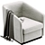 Leblon Armchair: Stylish and Comfortable 3D model small image 4