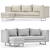 Elegant Matthew Sectional Sofa 3D model small image 2