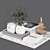 Elegant Decor Set: Books & Bouquet 3D model small image 1