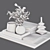 Elegant Decor Set: Books & Bouquet 3D model small image 3