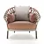 Elegant Emma Outdoor Armchair 3D model small image 2