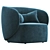 Sleek Swell Armchair by Grado 3D model small image 2