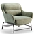 Elegant SADIRA Armchair: Exquisite Design and Comfort 3D model small image 1