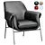 Contemporary Leather Club Chair 3D model small image 1