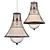 Rustic Bamboo Pendant Light 3D model small image 1