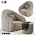 Cantori Portofino Armchair: Elegant and Versatile 3D model small image 1