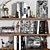 Artistic Decor Set: Sculptures, Books & Painting 3D model small image 5