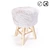 Modern White Round Stool 3D model small image 1