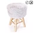 Modern White Round Stool 3D model small image 3