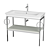 DURAVIT White Tulip Metal Console - WT4547B 3D model small image 7