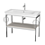 DURAVIT White Tulip Metal Console - WT4547B 3D model small image 8