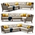 Contemporary Brompton Sofa: Elegant Upholstery 3D model small image 1