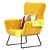 Elegant Leya Wingback Chair 3D model small image 3